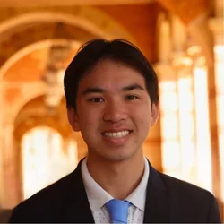 Photo of Brandon Lim under UCLA arches